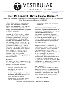 How Do I Know if I Have a Balance Disorder?