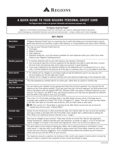 Credit Card - Regions Bank