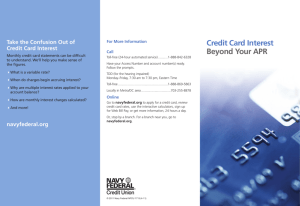 Credit Card Interest Beyond Your APR
