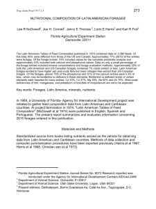 Nutritional composition of Latin American forages