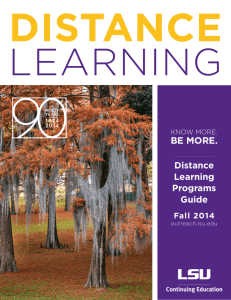 BE MORE. Distance Learning Programs Guide