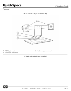 HP Notebook Stands - Product documentation - Hewlett