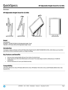 HP Adjustable Height Stand for G2 AIOs