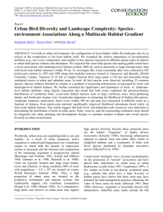 Urban Bird Diversity and Landscape Complexity