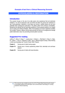 HYPOVOLAEMIA & DEHYDRATION