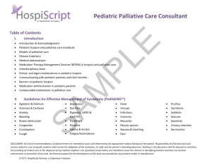 Pediatric Palliative Care Consultant