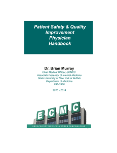 Patient Safety & Quality Improvement Physician Patient Safety