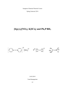 [I(py)2][NO3], K[ICl4] and Ph3P BH3