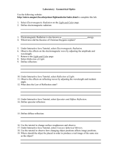 Laboratory: Geometrical Optics Use the following website: http