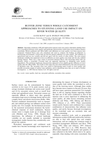 buffer zone versus whole catchment approaches to studying land