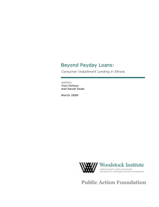 Beyond Payday Loans - Woodstock Institute