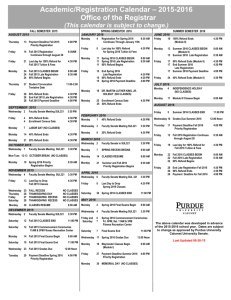 Academic Calendar for 2015-16 revised 6-26-15