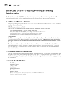 BruinCard Use for Copying/Printing/Scanning