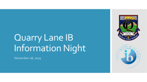 IB Information Night 2015 Slides