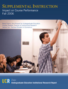 Evaluation of the Supplemental Instruction Program, Fall 2006