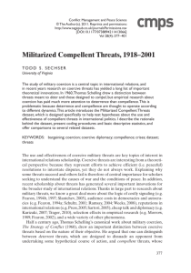 Militarized Compellent Threats, 1918-2001