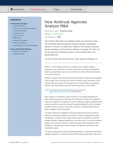 How Antitrust Agencies Analyze M&A