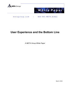 User Experience and the Bottom Line