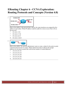 ERouting Chapter 6 - CCNA Exploration: Routing Protocols