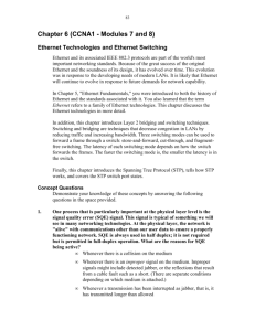 Chapter 6 (CCNA1 - Modules 7 and 8)