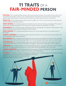 11 traits fair-mindedperson