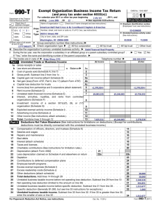 Exempt Organization Business Income Tax Return