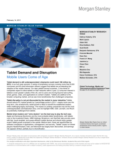 Tablet Demand and Disruption Mobile Users