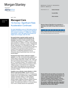 Managed Care: 1Q Survey: Significant Rate Acceleration Continues