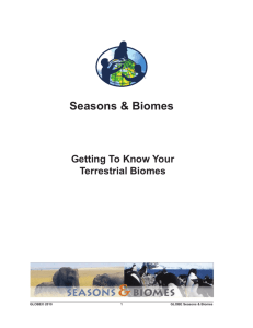 Seasons & Biomes - Get 2 know our Terrestrial Biomes