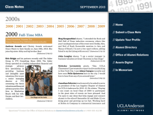 Class Notes - UCLA Anderson School of Management