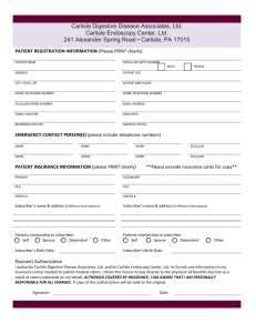 Patient Registration Information