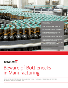 Beware of Bottlenecks in Manufacturing