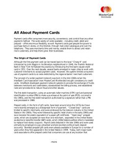All About Payment Cards