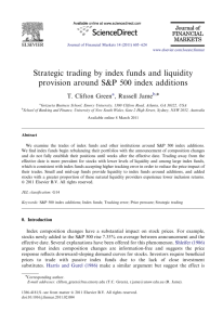 Strategic Trading by Index Funds and Liquidity