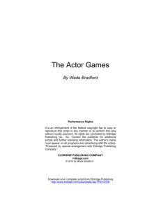 The Actor Games - Eldridge Plays & Musicals