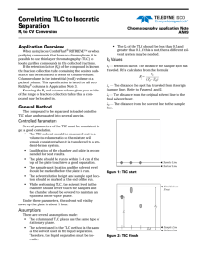 Correlating TLC to Isocratic Separation