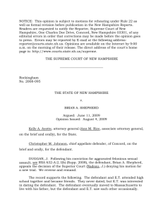 2008-095, STATE OF NH v. BRIAN A. SHEPHERD