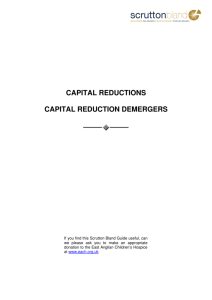 capital reductions capital reduction demergers