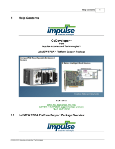 CoDeveloper for LabVIEW FPGA Platform Support Package