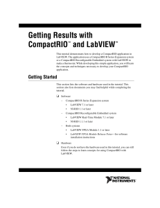 Getting Results with CompactRIO and LabVIEW