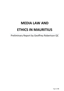 media law and ethics in mauritius