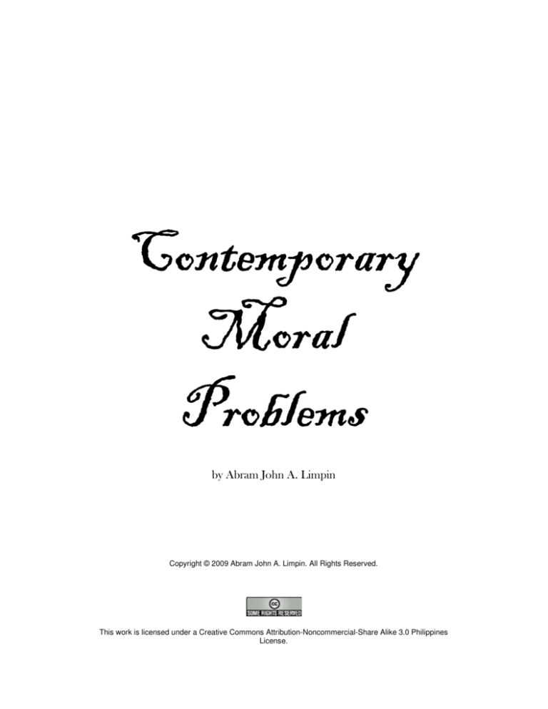 contemporary moral issues essay topics