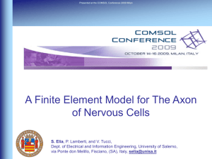 A Finite Element Model for The Axon of Nervous Cells