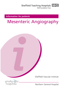 Mesenteric Angiography - Sheffield Teaching Hospital