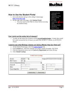 How to Use the Student Portal