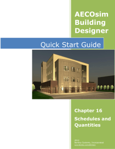 AECOsim Building Designer - A16 - Schedules and