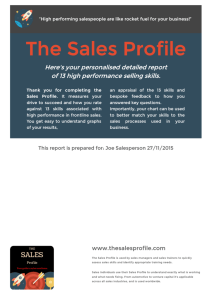 Sample Report - The Sales Profile