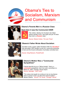 Obama's Ties to Socialism, Marxism and Communism