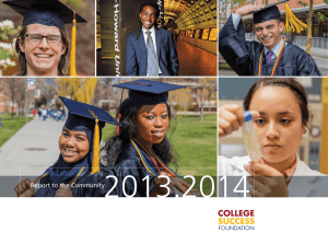 View Our Annual Report - College Success Foundation