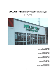 DOLLAR TREE Equity Valuation & Analysis